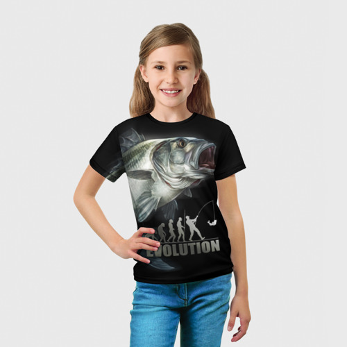 Детская футболка 3D с принтом Эволюция, вид сбоку #3