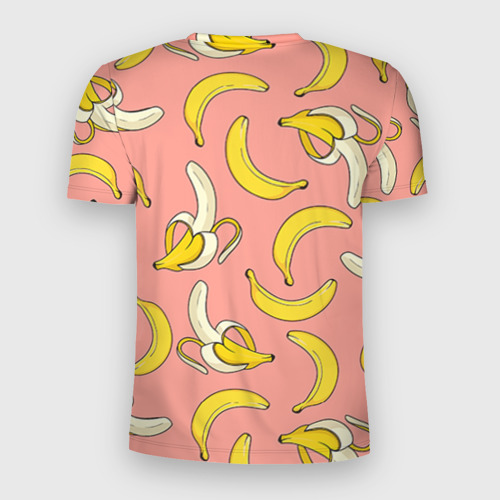 Мужская футболка 3D Slim с принтом Банан 1, вид сзади #1