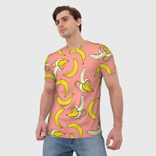 Мужская футболка 3D с принтом Банан 1, фото на моделе #1