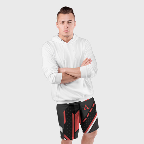 Мужские шорты спортивные с принтом CSGO Cyrex Pattern, фото #4