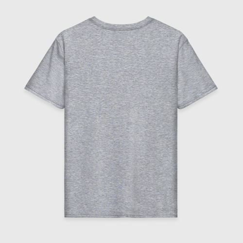 Мужская футболка хлопок с принтом Гладкое море, вид сзади #1