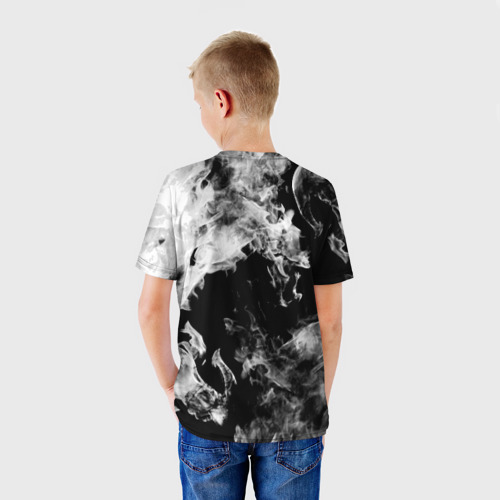 Детская футболка 3D с принтом Дым, вид сзади #2