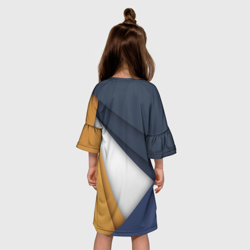 Детское платье 3D с принтом Абстракция 4, вид сзади #2
