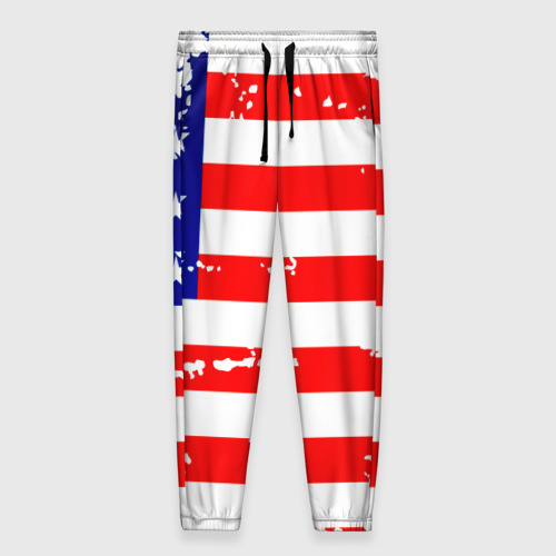 Женские брюки 3D с принтом Америка, вид спереди #2