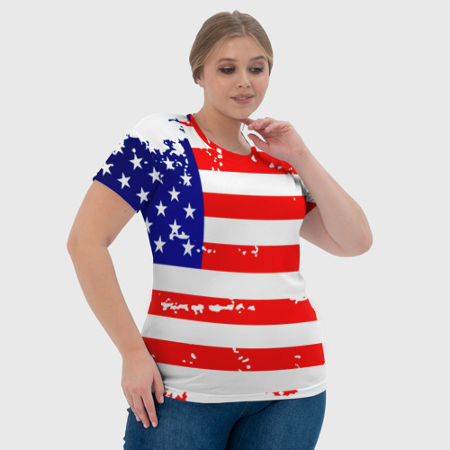 Женская футболка 3D с принтом Америка, фото #4