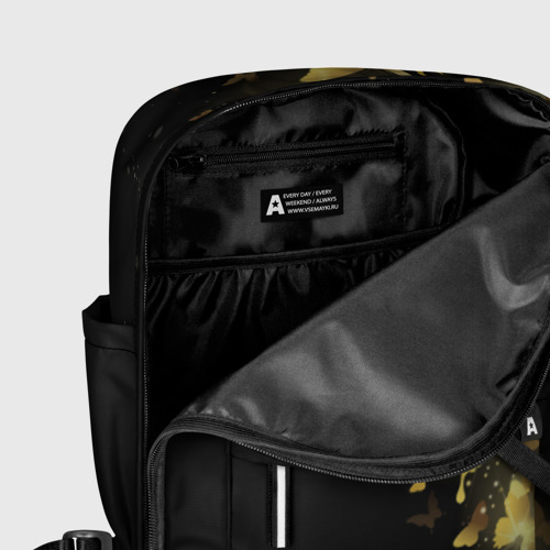 Женский рюкзак 3D с принтом Золотые бабочки, фото #5