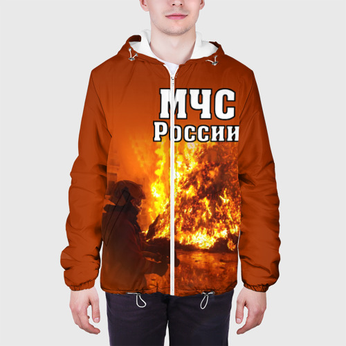 Мужская куртка 3D с принтом МЧС России, вид сбоку #3