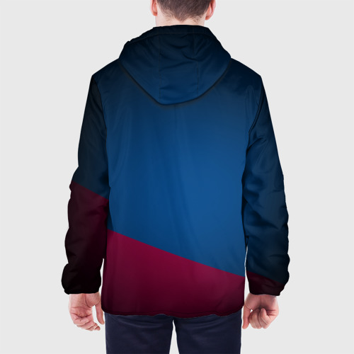 Мужская куртка 3D с принтом ФК Барселона, вид сзади #2