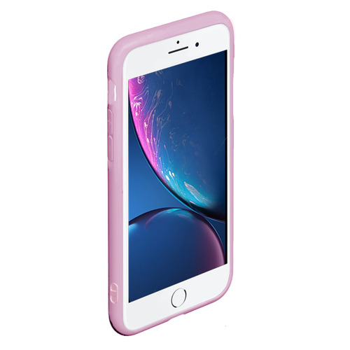 Чехол для iPhone 7Plus/8 Plus матовый с принтом Розовый цветок 5, фото на моделе #1