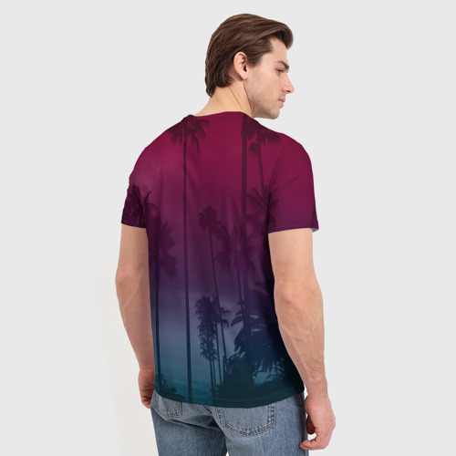 Мужская футболка 3D с принтом California, вид сзади #2