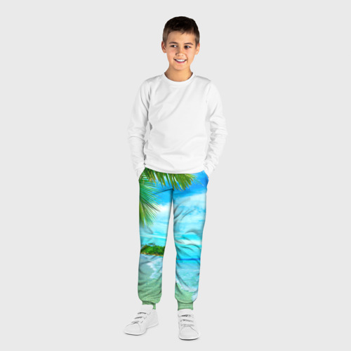 Детские брюки 3D с принтом Лето, вид сбоку #3