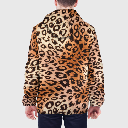 Мужская куртка 3D с принтом Леопардовая шкура, вид сзади #2