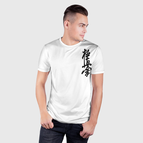 Мужская футболка 3D Slim с принтом Киокушинкай, фото на моделе #1