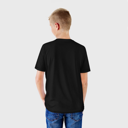 Детская футболка 3D с принтом Британец 1, вид сзади #2