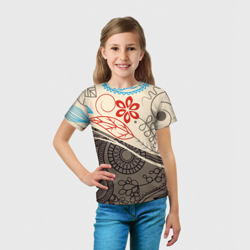 Детская футболка 3D с принтом Прованс, вид сбоку #3