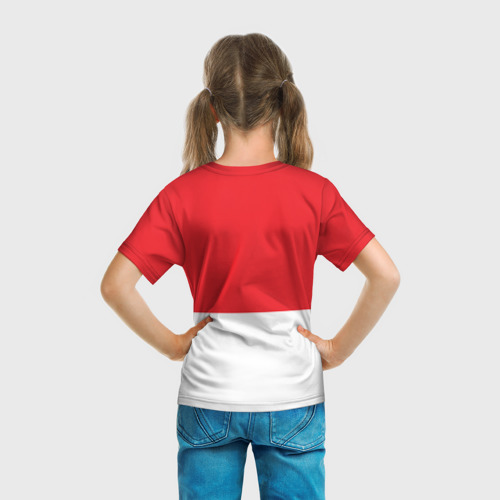 Детская футболка 3D с принтом Pokeball, вид сзади #2