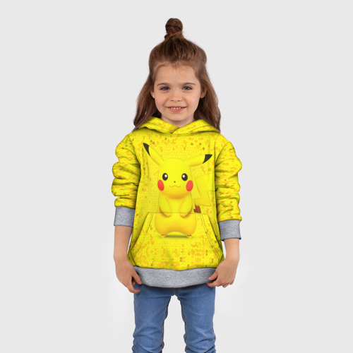 Детская толстовка 3D с принтом Pikachu, вид сбоку #3
