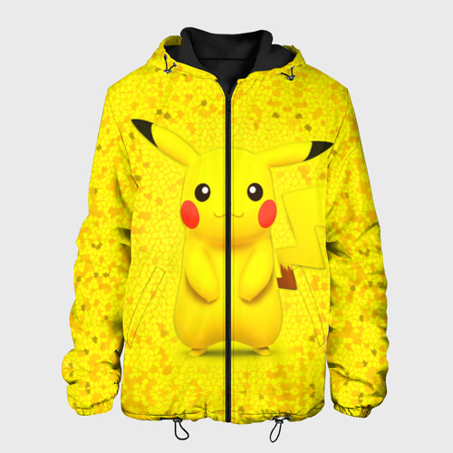 Мужская куртка 3D с принтом Pikachu, вид спереди #2