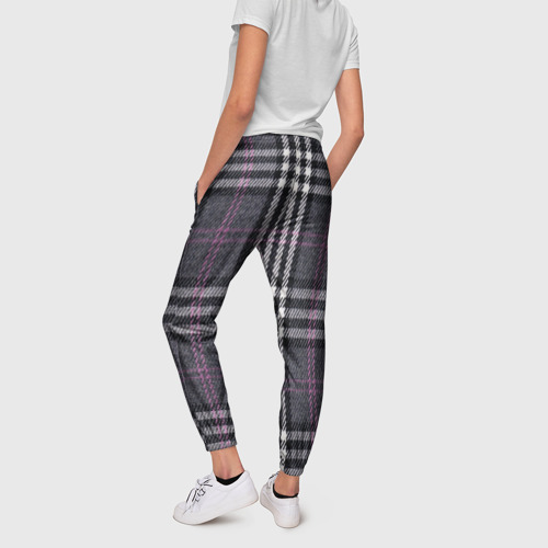 Женские брюки 3D с принтом Клеточка, вид сзади #2