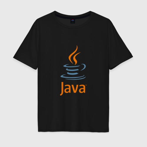 Мужская футболка хлопок Oversize с принтом Java, вид спереди #2