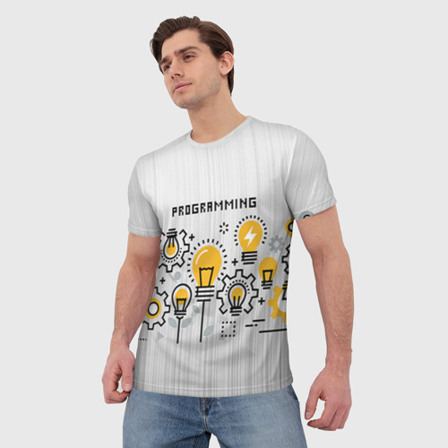 Мужская футболка 3D с принтом Программирование 1, фото на моделе #1