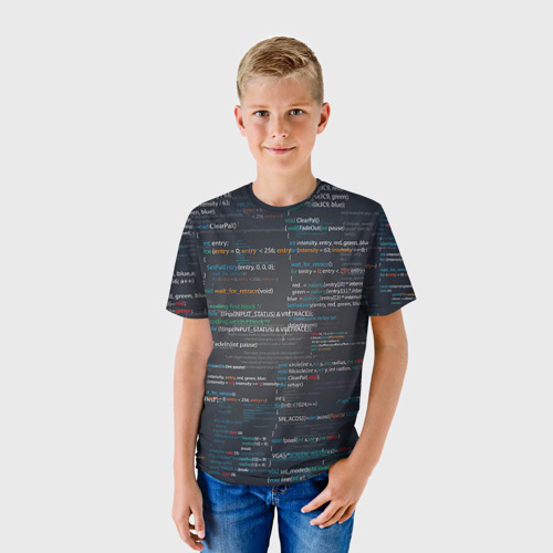 Детская футболка 3D с принтом Программирование 9, фото на моделе #1