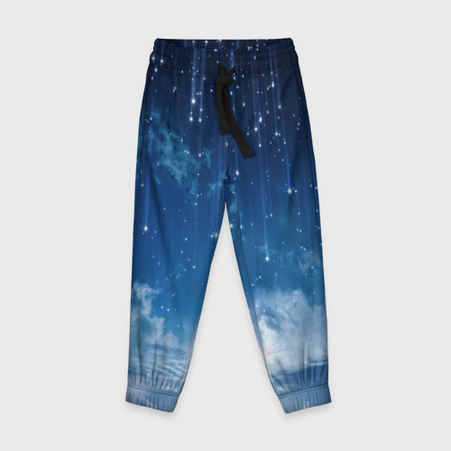 Детские брюки 3D с принтом Звездное небо, вид спереди #2