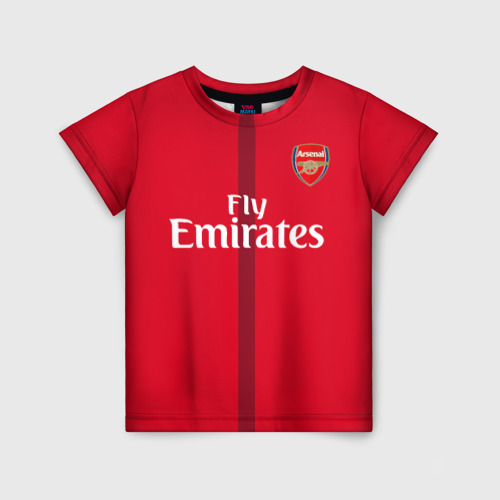 Детская футболка 3D с принтом Арсенал (форма), вид спереди #2
