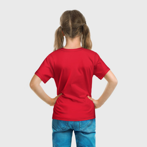 Детская футболка 3D с принтом Арсенал (форма), вид сзади #2