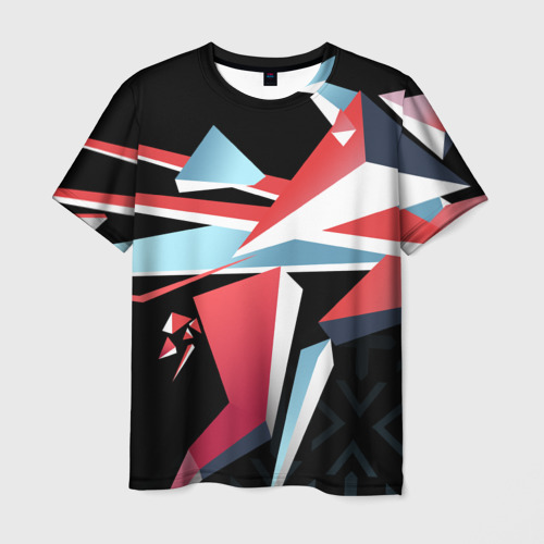 Мужская футболка 3D с принтом Cs:go - Point Disarray style 2 Буйство красок, вид спереди #2