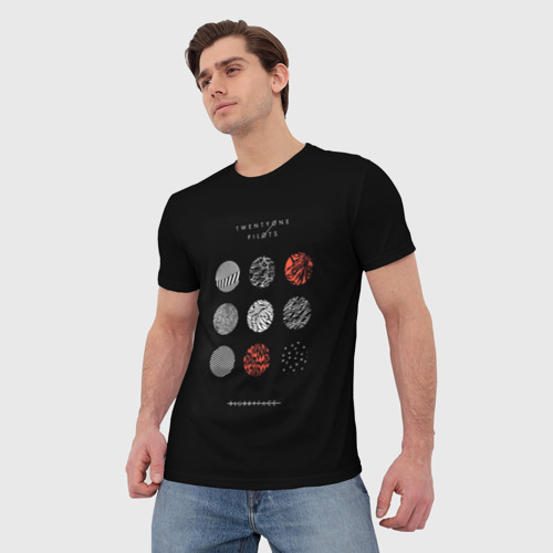 Мужская футболка 3D с принтом Twenty one pilots, фото на моделе #1