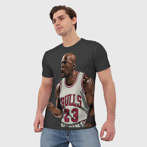 Мужская футболка 3D с принтом Michael Jordan, фото на моделе #1