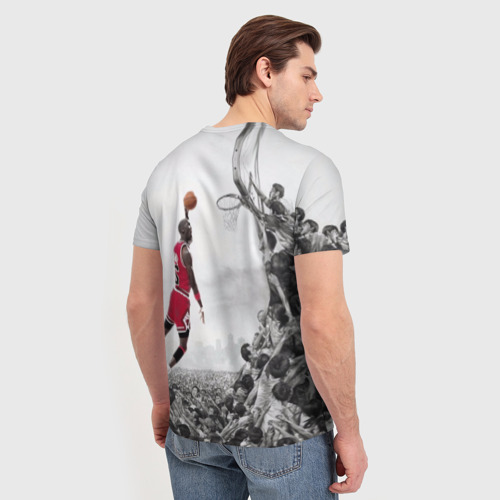 Мужская футболка 3D с принтом Michael Jordan, вид сзади #2