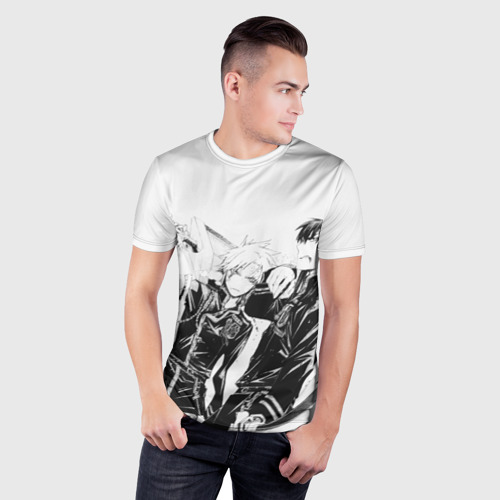 Мужская футболка 3D Slim с принтом Аллен и Канда, фото на моделе #1