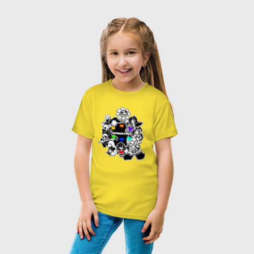 Детская футболка хлопок с принтом Undertale game, вид сбоку #3