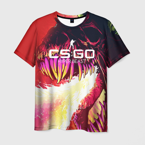 Мужская футболка 3D с принтом Cs:go - Hyper Beast style (Скоростной зверь), вид спереди #2