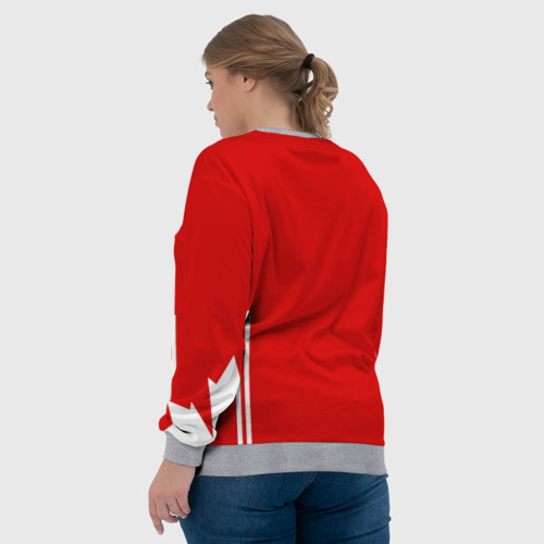Женский свитшот 3D с принтом Сборная Канады по хоккею 2016, вид сзади #2