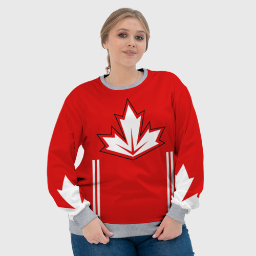 Женский свитшот 3D с принтом Сборная Канады по хоккею 2016, фото #4