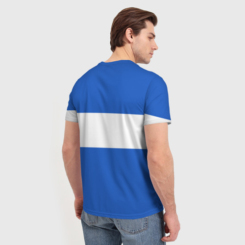 Мужская 3D футболка с принтом Сборная Финляндии по хоккею, вид сзади #2