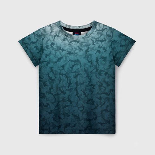 Детская футболка 3D с принтом Акулы-молоты, вид спереди #2
