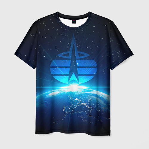 Мужская футболка 3D с принтом Космические войска, вид спереди #2