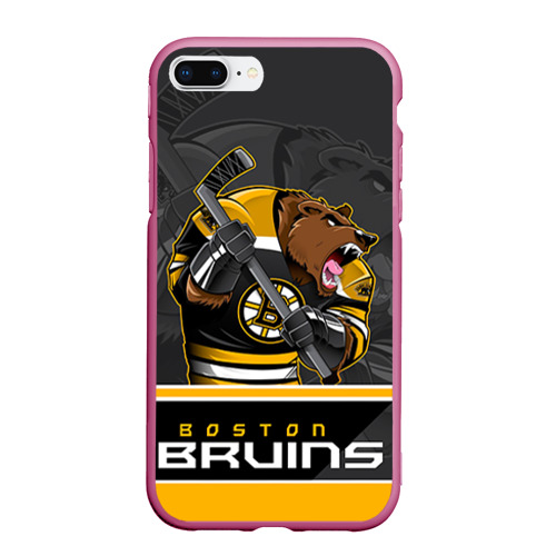 Чехол для iPhone 7Plus/8 Plus матовый с принтом Boston Bruins, вид спереди #2