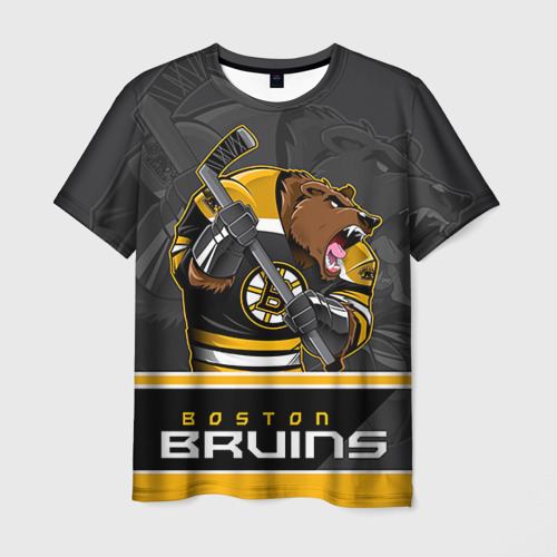 Мужская футболка 3D с принтом Boston Bruins, вид спереди #2