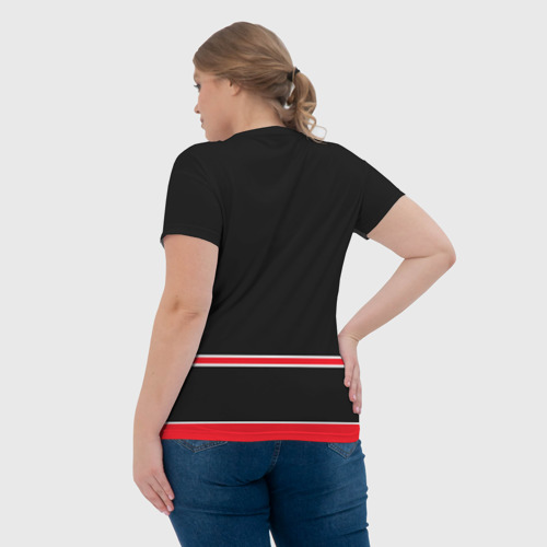 Женская футболка 3D с принтом New Jersey Devils, вид сзади #2