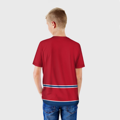 Детская футболка 3D с принтом Washington Capitals, вид сзади #2