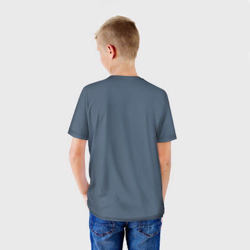 Детская 3D футболка с принтом Bulldog 13, вид сзади #2