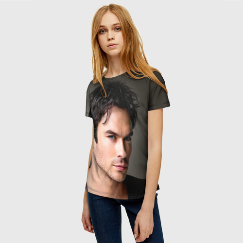 Женская футболка 3D с принтом Дневники вампира 3, фото на моделе #1