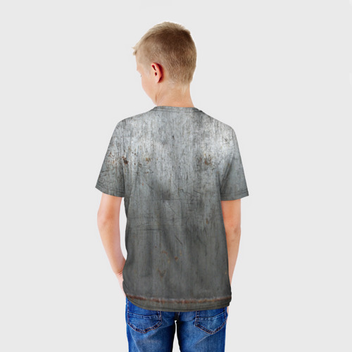 Детская футболка 3D с принтом Сварщик 80 уровня, вид сзади #2