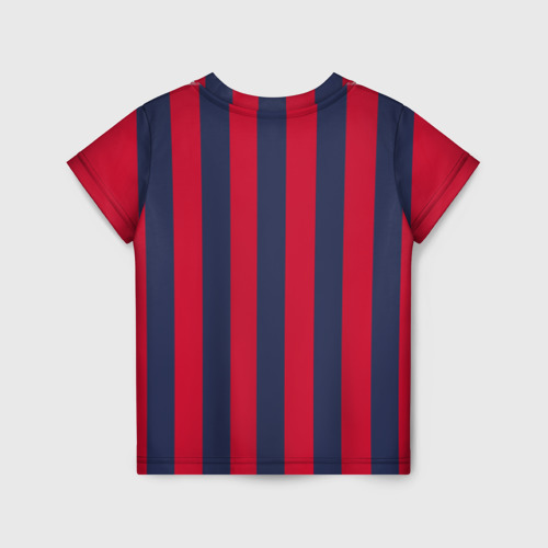 Детская футболка 3D с принтом ЦСКА, вид сзади #1