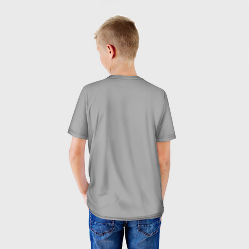 Детская футболка 3D с принтом Не перечь боксеру!, вид сзади #2
